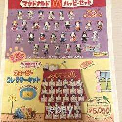 Ensemble De Snoopy De Mcdonald Toy Plush 2001 Rare Tapisserie Murale Complète Japon