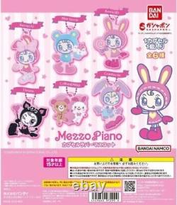 Ensemble complet de 6 types de mascottes en caoutchouc de capsule Mezzo Piano Gacha Toy du Japon.