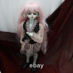 Ensemble complet de poupée BJD Elfe Garçon 1/4 Corps articulé Vêtements Yeux Maquillage Jouet Cadeau