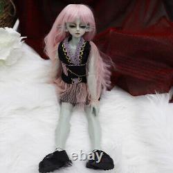 Ensemble complet de poupée BJD Elfe Garçon 1/4 Corps articulé Vêtements Yeux Maquillage Jouet Cadeau