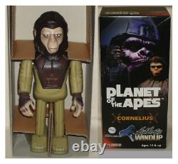 Ensemble complet x3 de figurines d'action en fer-blanc à remonter Vintage Planet of the Apes Medicom Toy NEUF