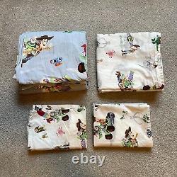 Ensemble de couette Pottery Barn Kids Toy Story avec draps Full/Queen et taies d'oreiller Buzz Woody