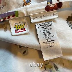 Ensemble de couette Pottery Barn Kids Toy Story avec draps Full/Queen et taies d'oreiller Buzz Woody