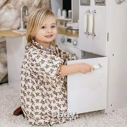 Ensemble de cuisine pour enfants HOMCOM, cuisine-jouet avec accessoires complets blancs