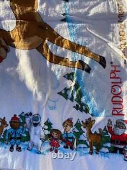 Ensemble de draps en flanelle Vintage Rudolph & Island of Misfit Toys en taille complète 4 pièces