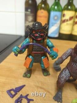 Film vintage TMNT 3 TURTLES 1993 Playmates Samurai ensemble complet avec accessoires