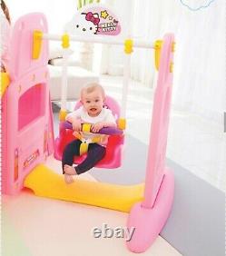 Hello Kitty 3-en-1 Bus Full Set Clime - Slide Avec Swing Kids Toy Indoor/outdoor