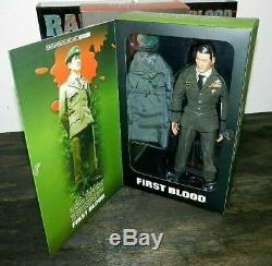 Hot Toys Rambo Colonel Et John Rambo Ensemble Complet Unreal Pierres Précieuses Sealed 12 Out Case