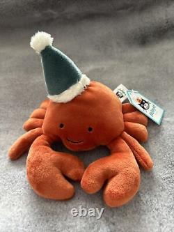 Jellycat BNWT Célébration Crustacé Crabe Crevette et Homard Ensemble Complet