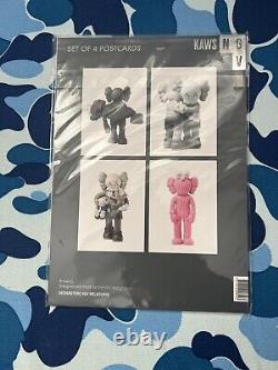 KAWS NGV Ensemble complet de 7 cartes postales 4x Nouveaux Jouets Vinyles Authentiques 2019