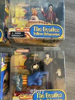 Les Beatles Yellow Submarine Action Figurines Tous Les 4 Jeux Mcfarlane