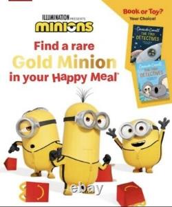 Mcdonalds Happy Meal Toy Caractères Minions 2021 Inc Rare Gold-combine Affranchissement