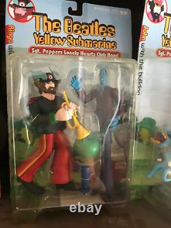 Mcfarlane Toys 1999 The Beatles Yellow Submarine Full Set, New, Boxes In Opened