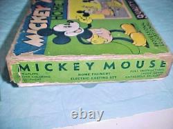 Mickey Mouse des années 1930 mène au moule de soldat en plomb C 41 avec boîte originale No EM jeu complet