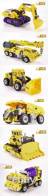 Nouveau Jinbao Devastator Surdimensionné 6pcs Ensemble Complet Figurine Jaune Jouet SANS BOÎTE