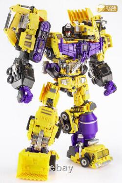 Nouveau Jinbao Devastator surdimensionné 6 pièces Ensemble complet Figurine jaune Jouet SANS BOÎTE