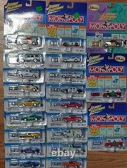 Nouveau Johnny Lightning Vintage Blue Monopoly Car Lot Full Set + Kb Toys Exclusive