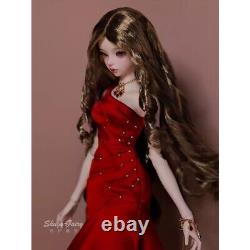 Nouvelle poupée BJD SD en résine 1/4 fille en robe rouge, ensemble complet fait main, cadeau jouet