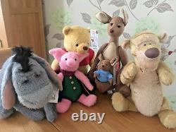 Peluches Disney Christopher Robin Winnie l'ourson Lot Limité de 5 Jouets Doux ensemble complet