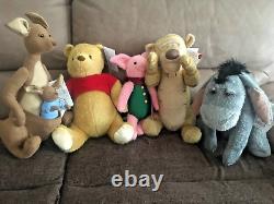 Peluches Disney Christopher Robin Winnie l'ourson Lot Limité de 5 Jouets Doux ensemble complet