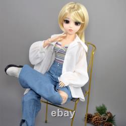Poupée BJD 1/3 60cm Fille avec Ensemble de Vêtements de Mode Perruques Blondes Ensemble Complet