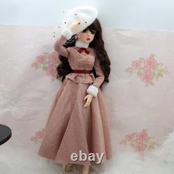 Poupée BJD 1/3 Fille Ensemble Complet Cadeau Élégant Yeux Féminins Perruque Vêtements Chaussures Maquillage Jouet