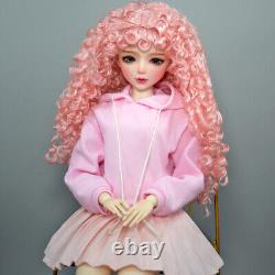 Poupée BJD 1/3 Fille Mignonne avec Vêtements Robe Chaussures Perruques Bouclées Ensemble Complet Cadeau Jouet
