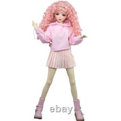 Poupée BJD 1/3 Fille Mignonne avec Vêtements Robe Chaussures Perruques Bouclées Ensemble Complet Cadeau Jouet