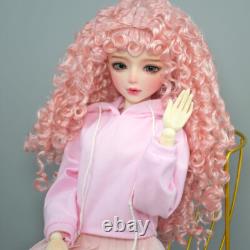 Poupée BJD 1/3 Fille Mignonne avec Vêtements Robe Chaussures Perruques Bouclées Ensemble Complet Cadeau Jouet