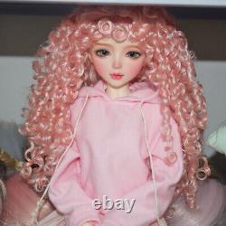 Poupée BJD 1/3 Fille Mignonne avec Vêtements Robe Chaussures Perruques Bouclées Ensemble Complet Cadeau Jouet