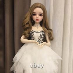 Poupée BJD 1/3 Jouet 22 pouces Poupée Fille et Robe de Poupée Perruques Maquillage Ensemble Complet Fini