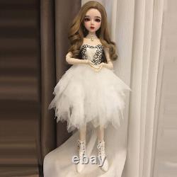 Poupée BJD 1/3 Jouet 22 pouces Poupée Fille et Robe de Poupée Perruques Maquillage Ensemble Complet Fini