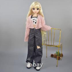 Poupée BJD 1/3 Jouet 24 pouces Fille Poupée avec Costume de Mode Perruques Blondes Ensemble Complet