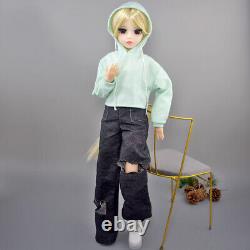 Poupée BJD 1/3 Jouet 24 pouces Poupée Fille Longues Perruques Blondes Vêtements Pantalons Chaussures Ensemble Complet