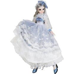 Poupée BJD 1/3 Jouet 60cm Poupée Princesse avec Maquillage Complet Ensemble de Vêtements Amovibles