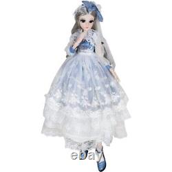 Poupée BJD 1/3 Jouet 60cm Poupée Princesse avec Maquillage Complet Ensemble de Vêtements Amovibles