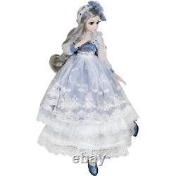 Poupée BJD 1/3 Jouet 60cm Poupée Princesse avec Maquillage Complet Ensemble de Vêtements Amovibles