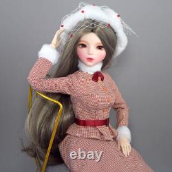 Poupée BJD 1/3 de 22 pouces avec corps de femme et ensemble complet de tenues à la mode