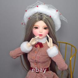 Poupée BJD 1/3 de 22 pouces avec corps de femme et ensemble complet de tenues à la mode