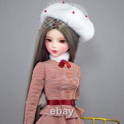 Poupée BJD 1/3 de 22 pouces avec corps de femme et ensemble complet de tenues à la mode