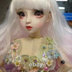 Poupée BJD 1/3 de 24 pouces avec robe et chaussures faites à la main, perruques dégradées, ensemble complet