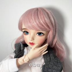 Poupée BJD 1/3 de jouet, 60 cm, fille avec tenue, yeux, perruques et ensemble complet, tête ouvrable.