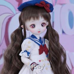 Poupée BJD 1/4 ENSEMBLE COMPLET Figurines articulées en résine Yeux Maquillage de visage Jouet Fille Cadeau