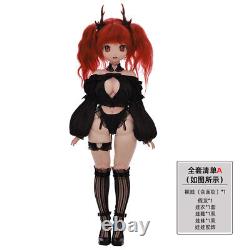 Poupée BJD 1/4 Femme Sexy Yeux de Dessin Animé Perruque Vêtements Jouet pour Filles ENSEMBLE COMPLET