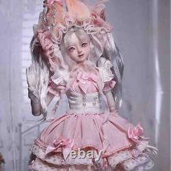 Poupée BJD 1/4 Fille Lovely Résine Poupée à Articulations Boules Lolita Rose Fait Main Ensemble Complet Jouet
