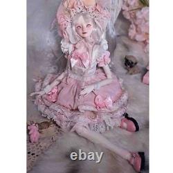 Poupée BJD 1/4 Fille Lovely Résine Poupée à Articulations Boules Lolita Rose Fait Main Ensemble Complet Jouet
