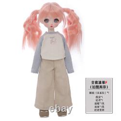 Poupée BJD 1/6 ENSEMBLE COMPLET Fille Yeux de dessin animé Maquillage du visage Figurine en résine Jouet Cadeau pour enfants