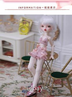 Poupée BJD 1/6 Fille Mignonne + Maquillage + Cheveux + Vêtements + Yeux Ensemble Complet DIY Cadeau Jouet