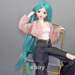 Poupée BJD Femme de 22 pouces avec corps à articulations mécaniques et ensemble complet de vêtements de mode