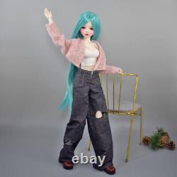 Poupée BJD Femme de 22 pouces avec corps à articulations mécaniques et ensemble complet de vêtements de mode